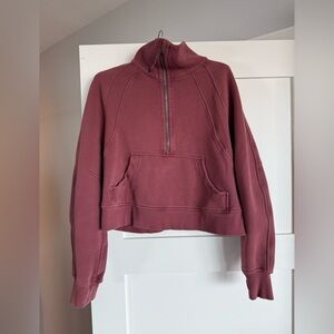 Lululemon Burgundy Half-Zip Scuba XS/S